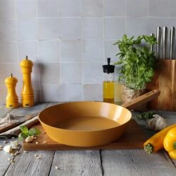Poêle Ector Induction Aluminium Revêtu Manche En Bois 28 Cm Jaune -Cuisine Ustensiles Boutique 108007 4 1 Poele Ector induction aluminium revetu manche en bois 28 cm jaune Ogo