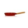 Poêle Ector Induction Aluminium Revêtu Manche En Bois 24 Cm Rouge