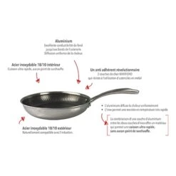 Poêle Wok 30 Cm Olympe -Cuisine Ustensiles Boutique 128000 1 5 Poele Wok 30 cm Olympe Baumalu