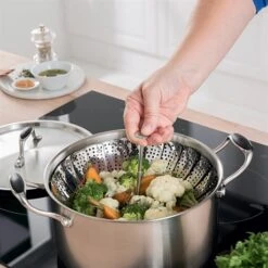 Panier Vapeur Inox Marguerite Pliable 28 Cm -Cuisine Ustensiles Boutique 278024 1 2 Panier vapeur inox marguerite pliable 28 cm Mathon