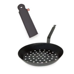 De Buyer Set Poêle à Marrons Pour Cuisson Sur Braises 28 Cm Et Manchon De Protection