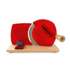 Jupiter Trancheuse Manuelle Lame 17 Cm Et Plateau Bois Massif Rouge